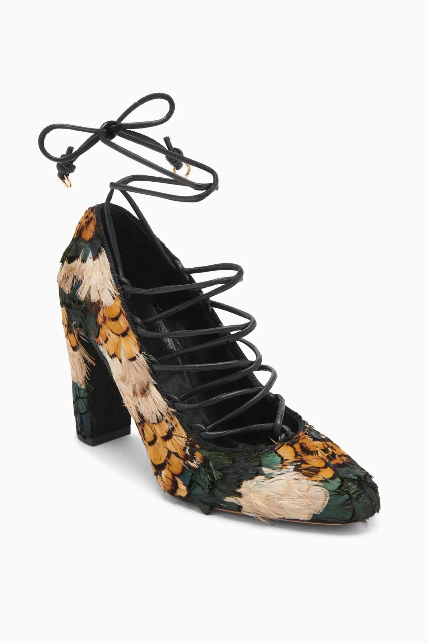 rosalia_feather_lace_up_high_heel_1.webp Rosalia Feather Lace Up High Heel<Ulla Johnson Fashion