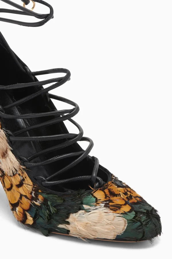 Rosalia Feather Lace Up High Heel<Ulla Johnson Fashion
