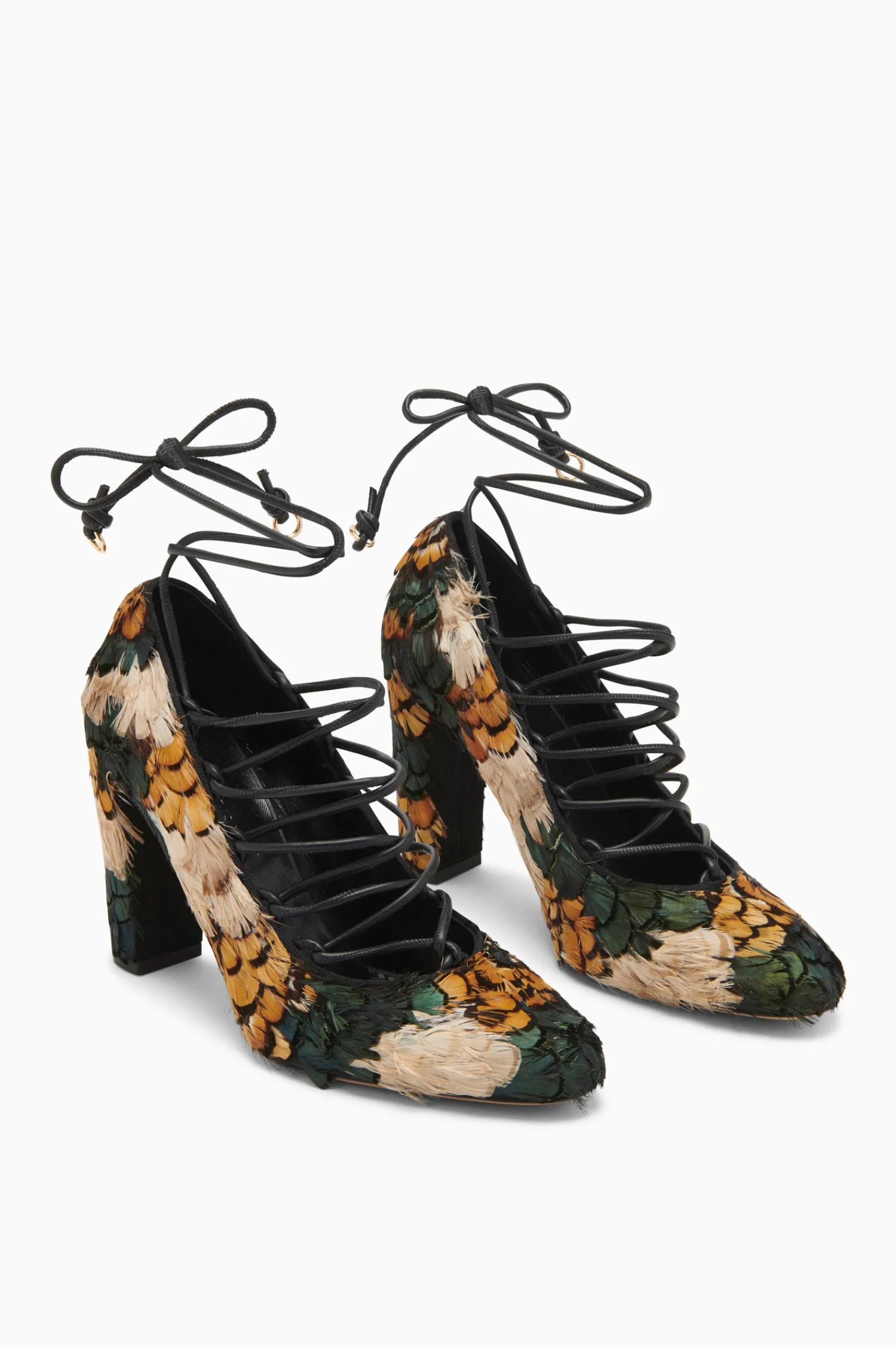 rosalia_feather_lace_up_high_heel_3.webp Rosalia Feather Lace Up High Heel<Ulla Johnson Fashion