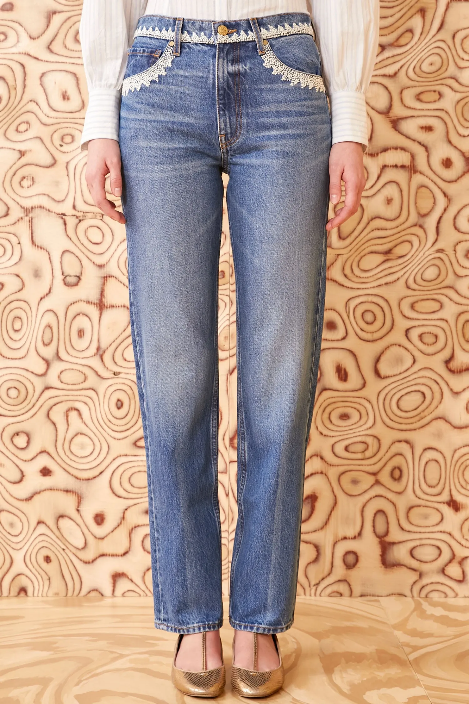 the_french_knot_daphne_jean_1.webp The French Knot Daphne Jean<Ulla Johnson Cheap